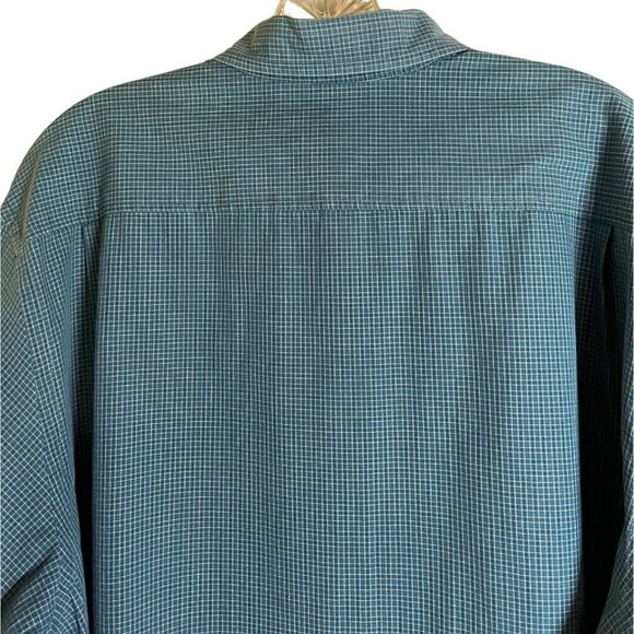 DKNY Men's Blue & Black Plaid Button Down Oxford Shirt Size Extra Large - Picture 8 of 9